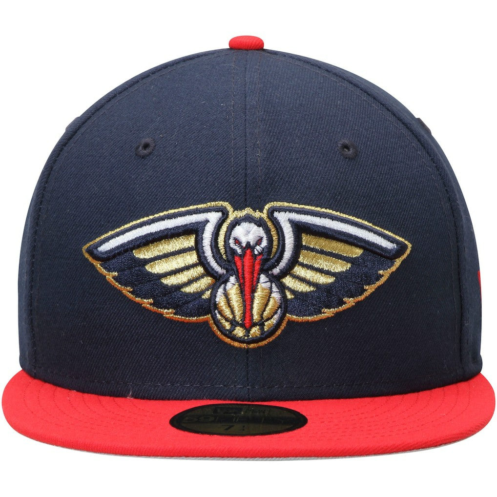 New Orleans Pelicans Team Color 2Tone 59FIFTY Fitted Hat Navy/Red | New Era US