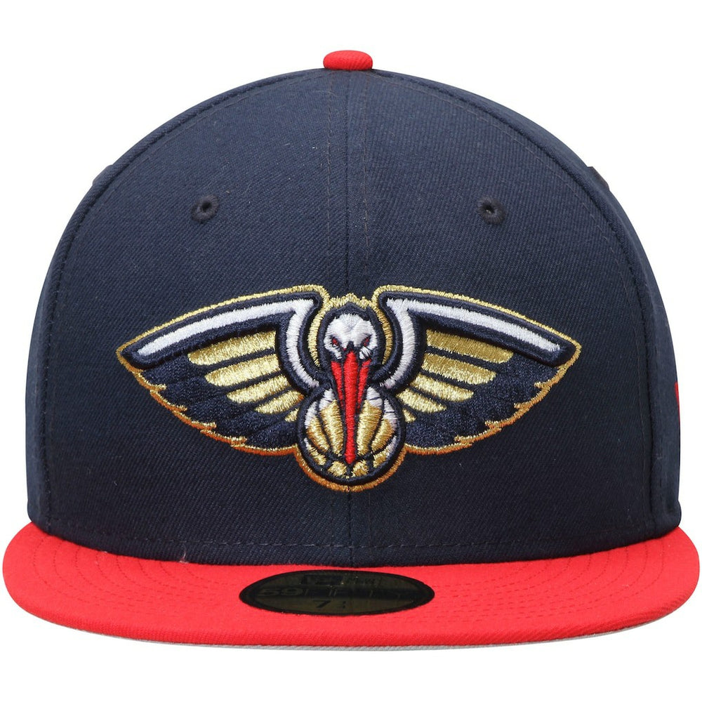 New Orleans Pelicans Team Color 2Tone 59FIFTY Fitted Hat Navy/Red | New Era US