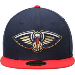 New Orleans Pelicans Team Color 2Tone 59FIFTY Fitted Hat Navy/Red | New Era US