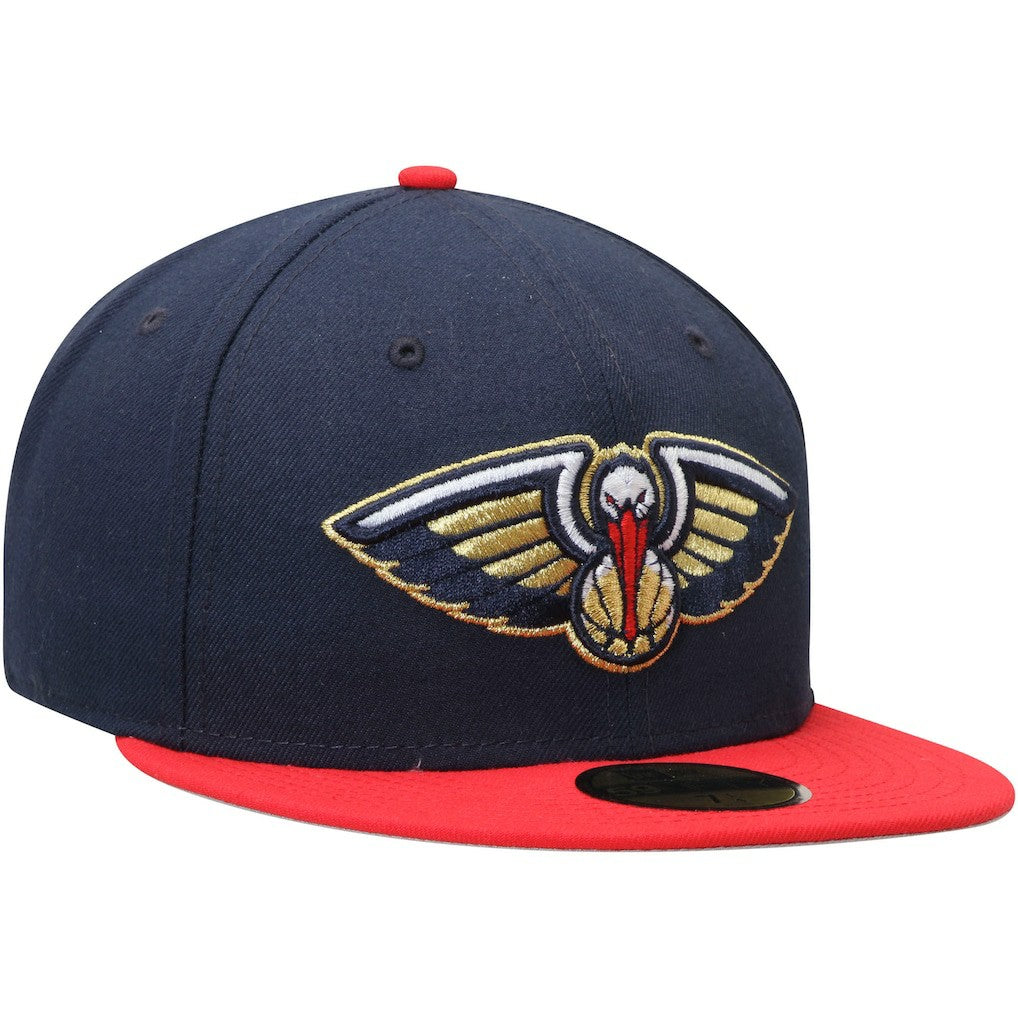 New Orleans Pelicans Team Color 2Tone 59FIFTY Fitted Hat Navy/Red | New Era US