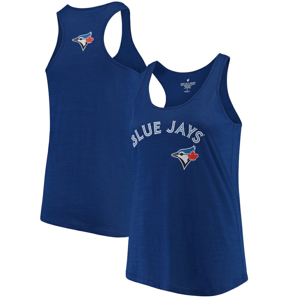 Toronto Blue Jays Soft as a Grape Women's Plus Size Swing for the Fences Racerback Tank Top - Royal - MLB Sale