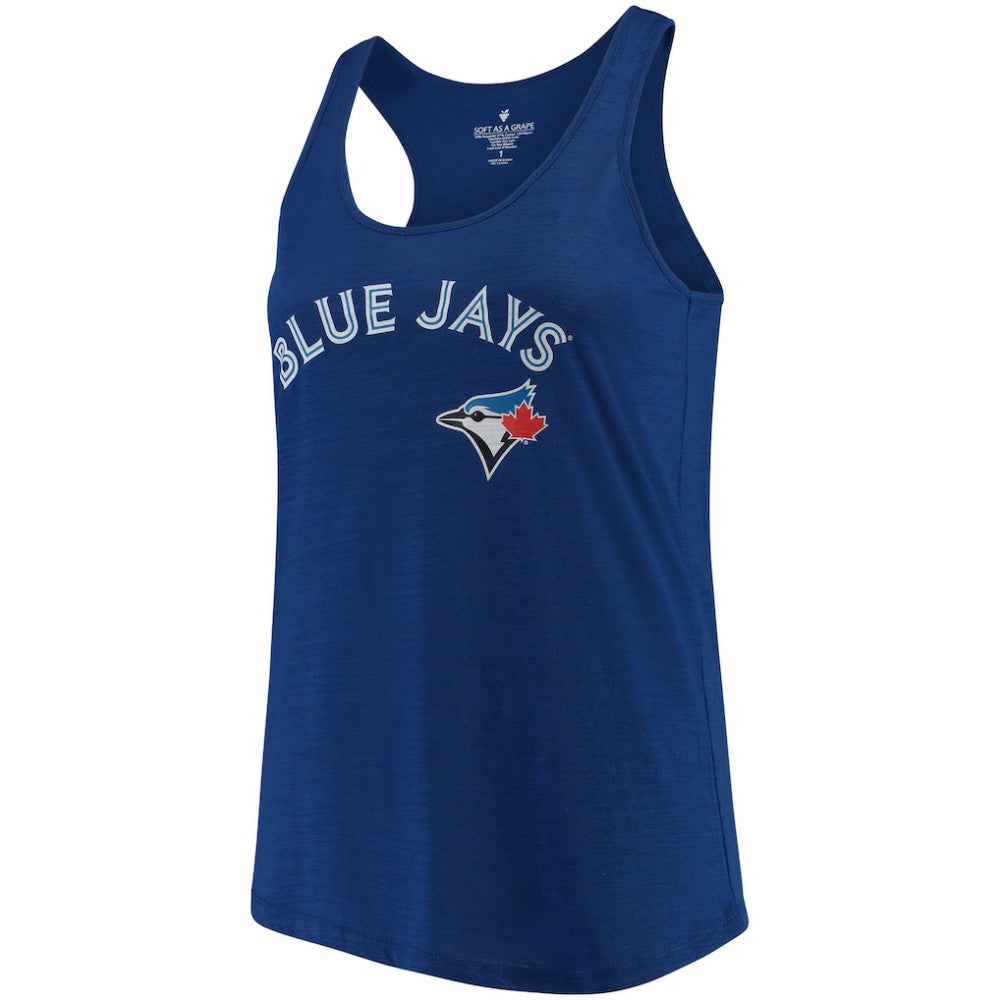 Toronto Blue Jays Soft as a Grape Women's Plus Size Swing for the Fences Racerback Tank Top - Royal - MLB Sale