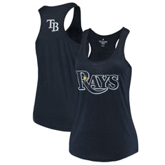 Tampa Bay Rays Soft as a Grape Women's Plus Size Swing for the Fences Racerback Tank Top - Navy - MLB on Sale