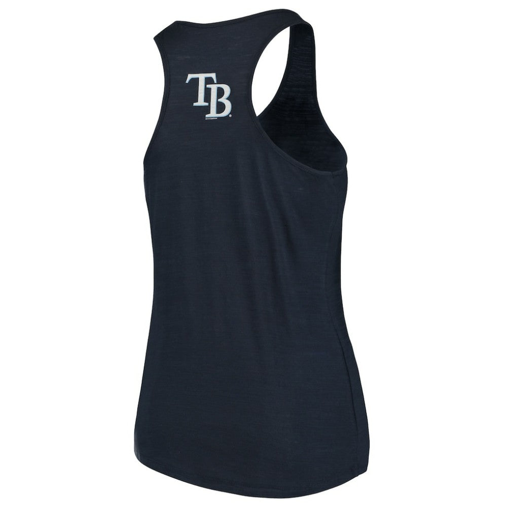 Tampa Bay Rays Soft as a Grape Women's Plus Size Swing for the Fences Racerback Tank Top - Navy - MLB on Sale