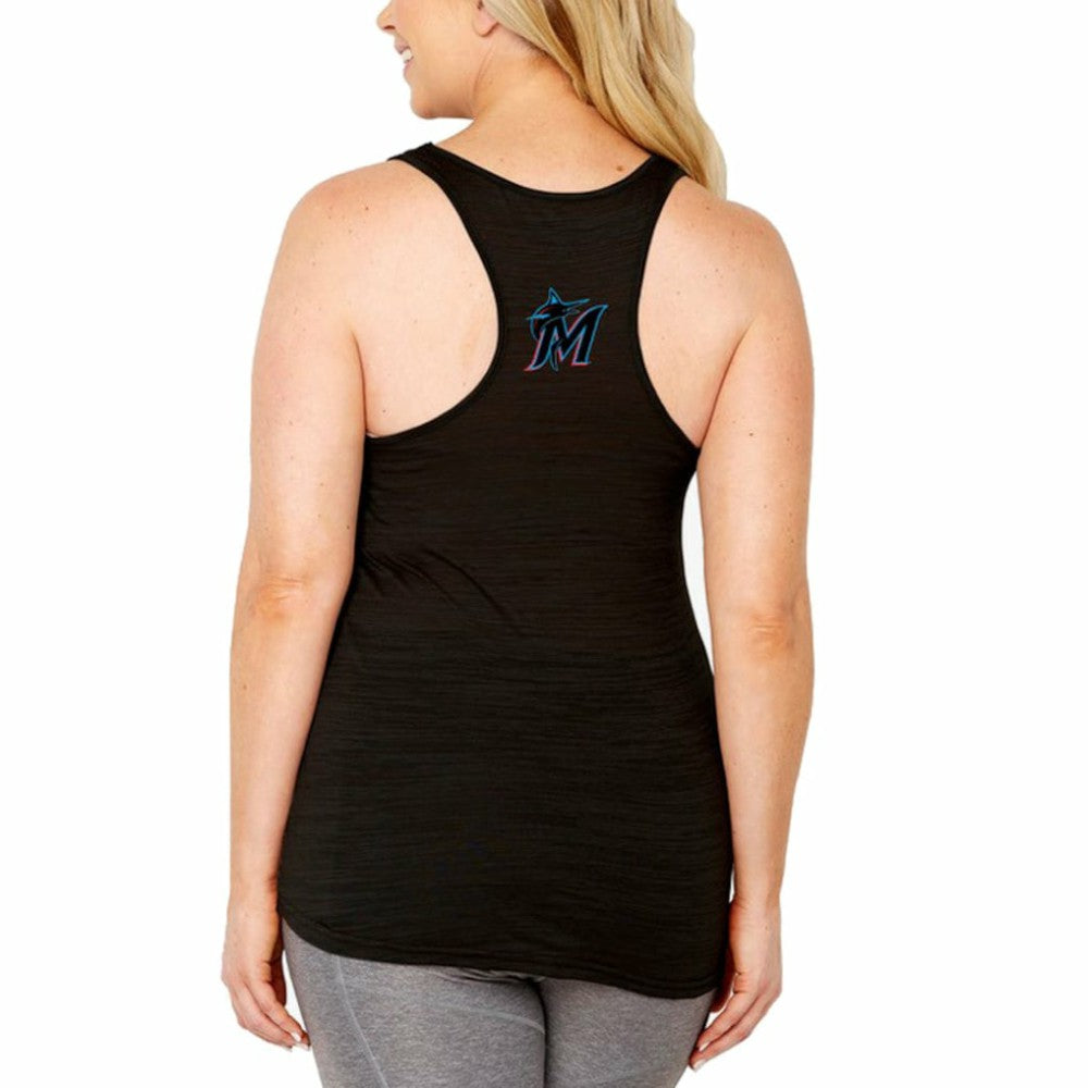 Miami Marlins Soft as a Grape Women's Plus Size Swing for the Fences Racerback Tank Top - Black - MLB Discount