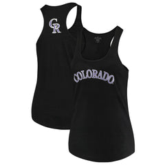 Colorado Rockies Soft as a Grape Women's Plus Size Swing for the Fences Racerback Tank Top - Black - MLB Sale