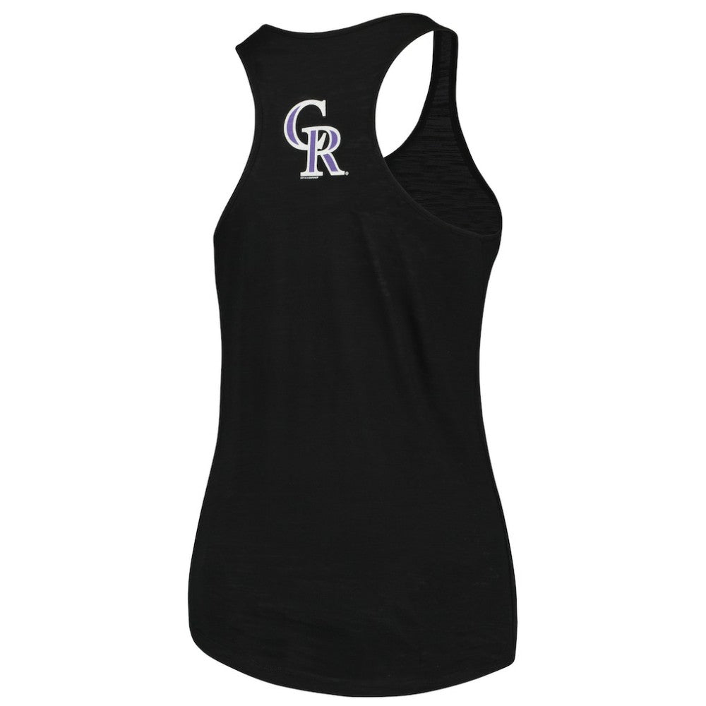 Colorado Rockies Soft as a Grape Women's Plus Size Swing for the Fences Racerback Tank Top - Black - MLB Sale