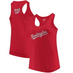 Washington Nationals Soft as a Grape Women's Plus Size Swing for the Fences Racerback Tank Top - Red - MLB Lifestyle