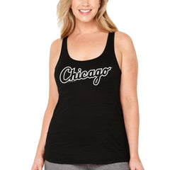 Chicago White Sox Soft as a Grape Women's Plus Size Swing for the Fences Racerback Tank Top - Black - MLB Sale