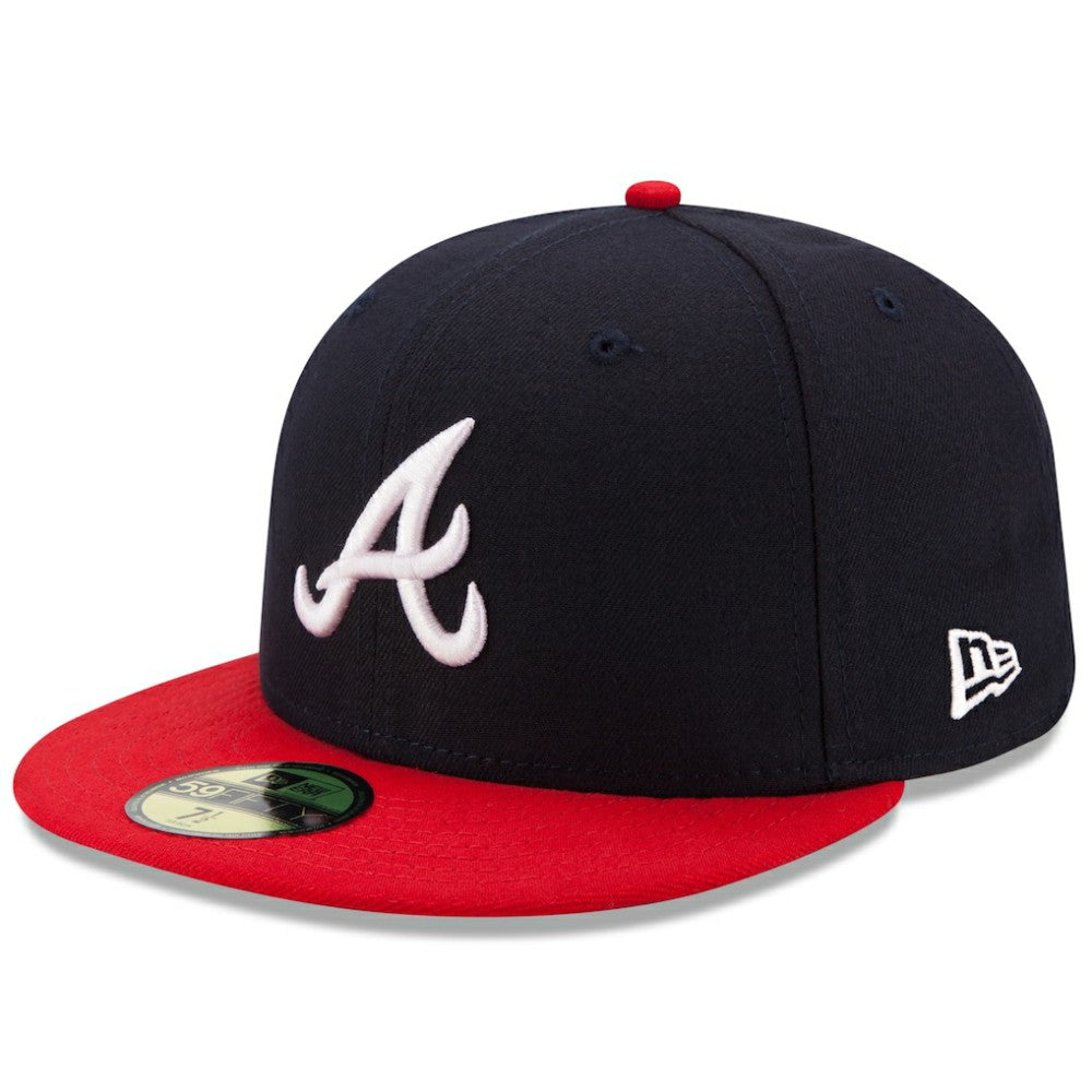 Atlanta Braves New Era Home Authentic Collection On-Field 59FIFTY Fitted Hat - Navy/Red - New Era Discount