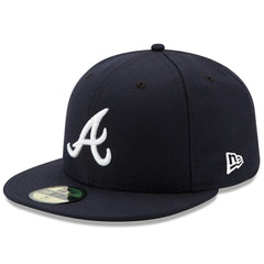 Atlanta Braves New Era Road Authentic Collection On-Field 59FIFTY Fitted Hat - Navy - New Era on Sale