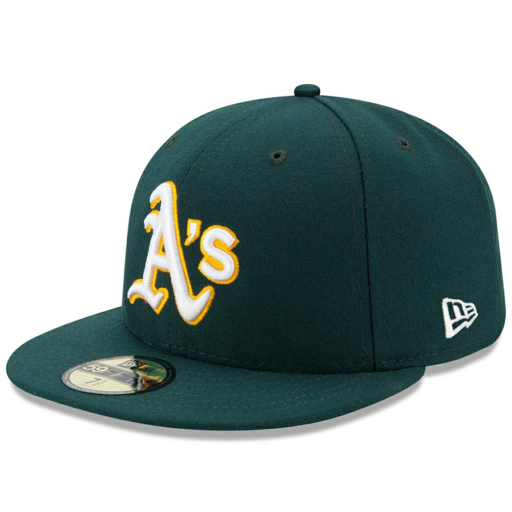Athletics New Era Road Authentic Collection On Field 59FIFTY Performance Fitted Hat - Green - New Era Sale