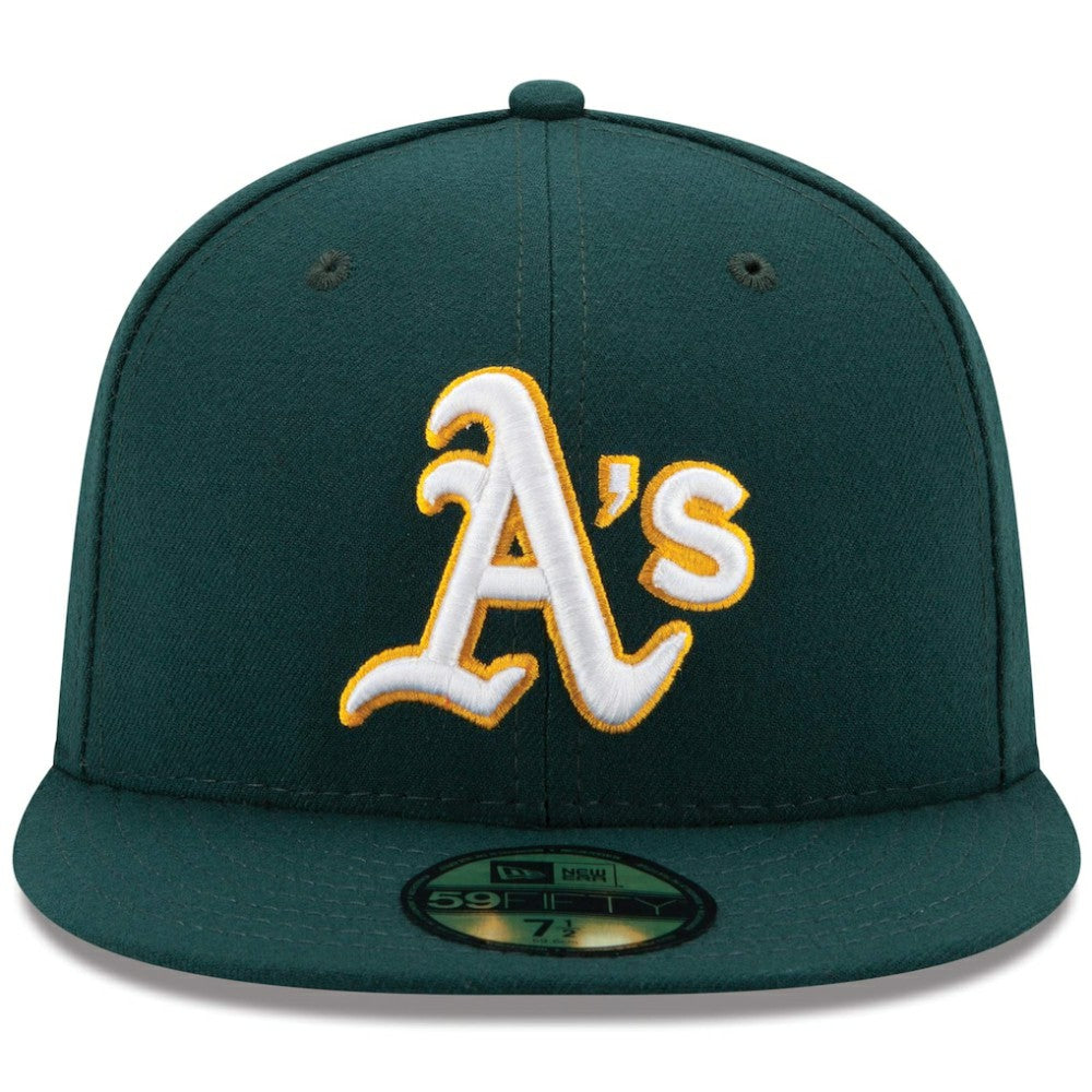 Athletics New Era Road Authentic Collection On Field 59FIFTY Performance Fitted Hat - Green - New Era Sale