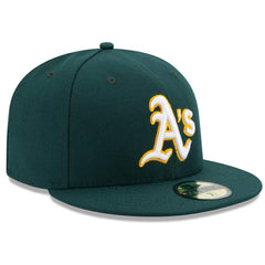 Athletics New Era Road Authentic Collection On Field 59FIFTY Performance Fitted Hat - Green - New Era Sale