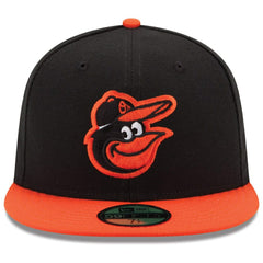 Baltimore Orioles New Era Road Authentic Collection On-Field 59FIFTY Fitted Hat - Black/Orange - New Era Discount