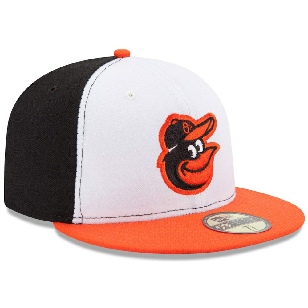 Baltimore Orioles New Era Home Authentic Collection On-Field 59FIFTY Fitted Hat - White/Orange - New Era Discount