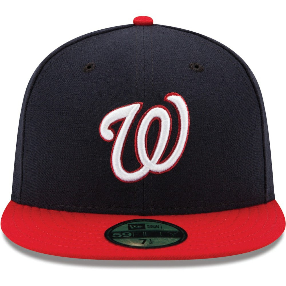 Washington Nationals New Era Alternate Authentic Collection On-Field 59FIFTY Fitted Hat - Navy/Red - New Era Online