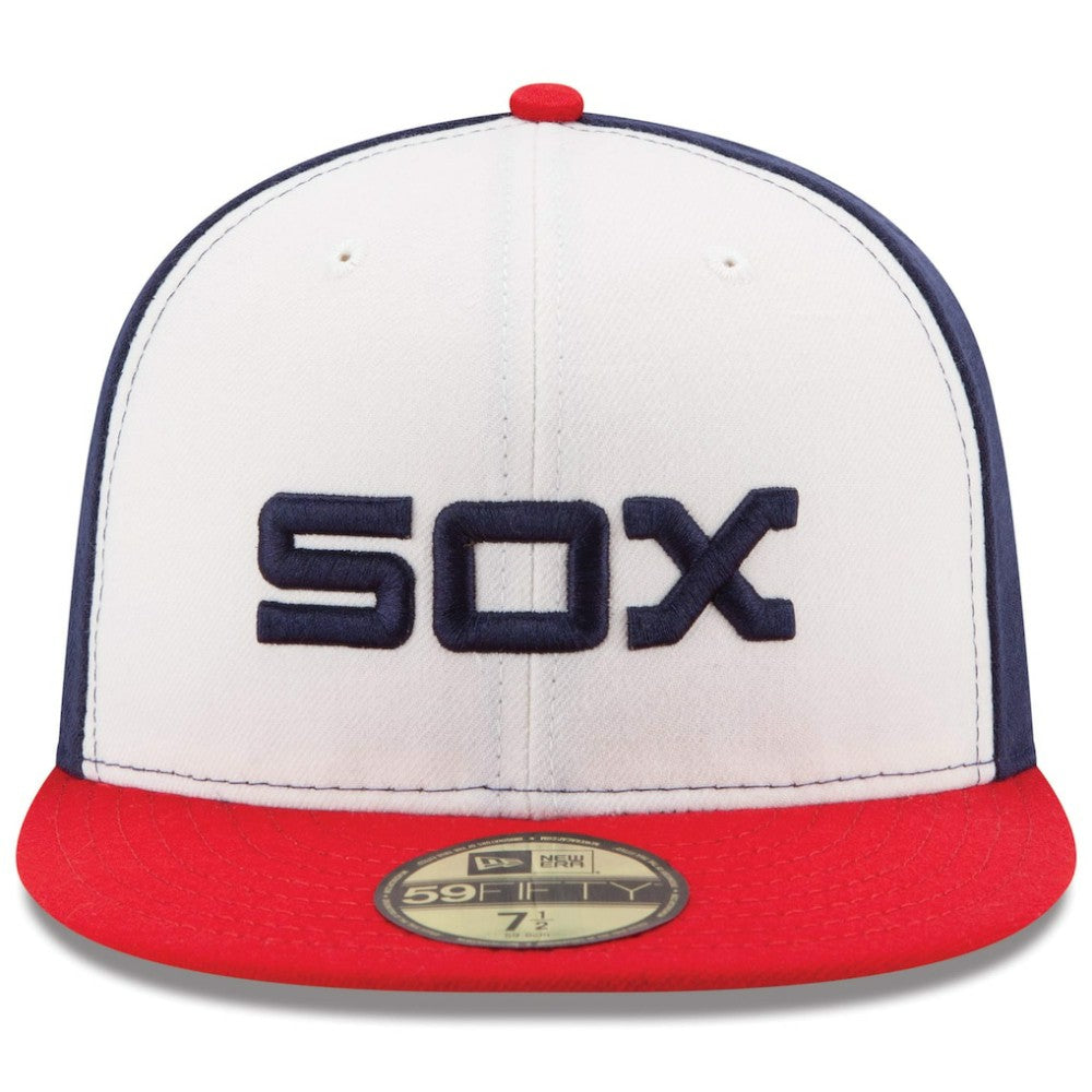 Chicago White Sox New Era Authentic Collection On-Field 59FIFTY Fitted Hat - White/Red - New Era Online