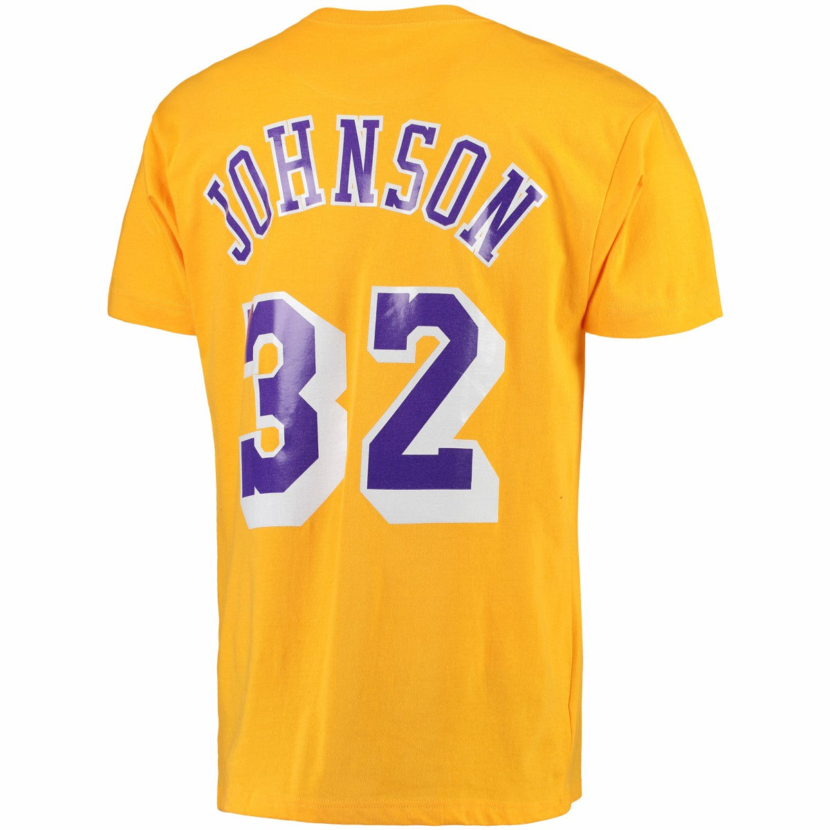 Magic Johnson Los Angeles Lakers Hardwood Classics Retro Name & Number T-Shirt Gold | Mitchell & Ness online