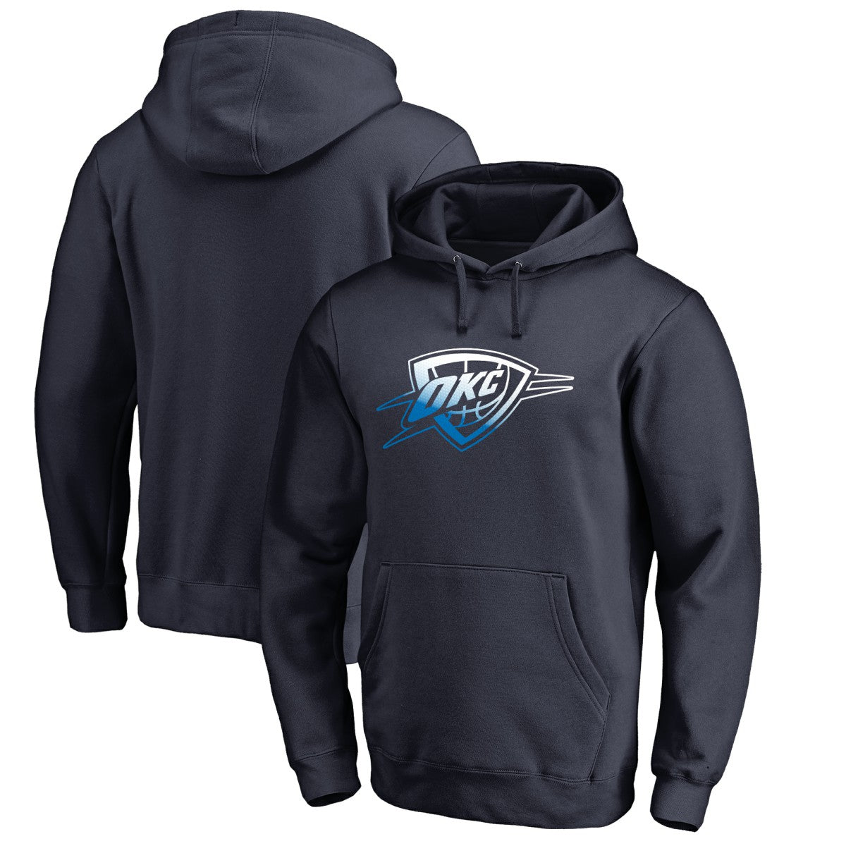 Oklahoma City Thunder Gradient Logo Pullover Hoodie Navy