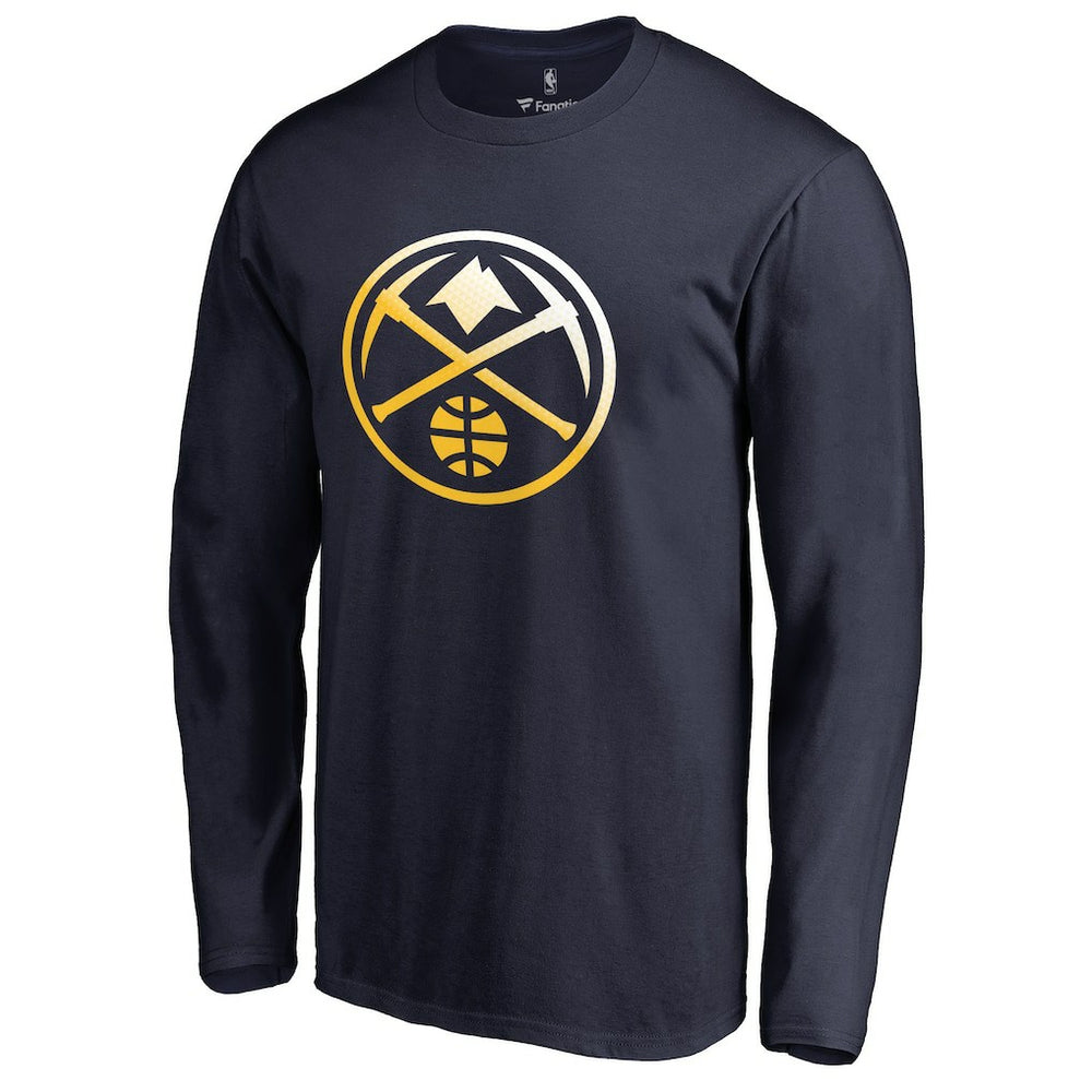 Denver Nuggets Gradient Logo Long Sleeve T-Shirt Navy