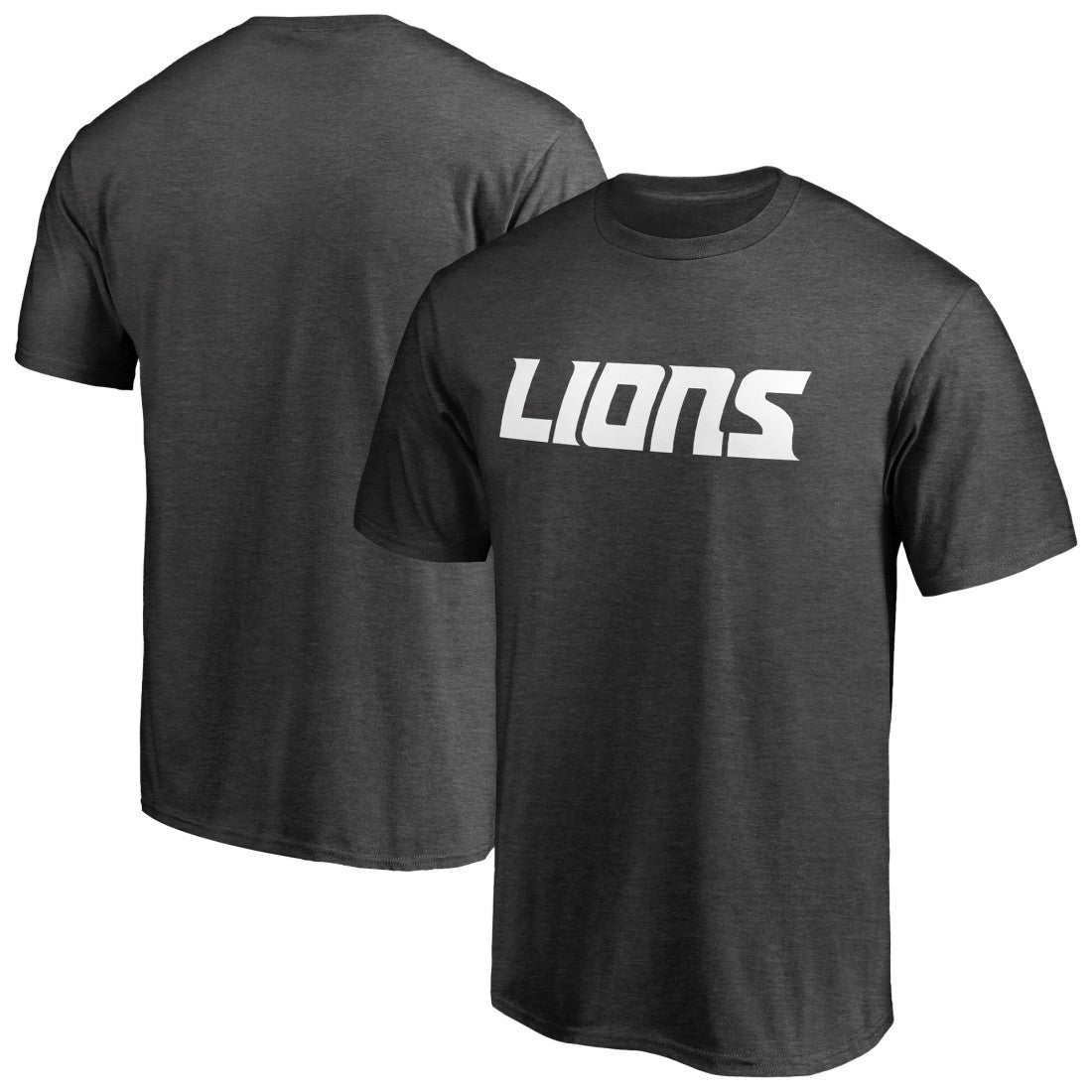 Detroit Lions Wordmark T-Shirt Heather Gray