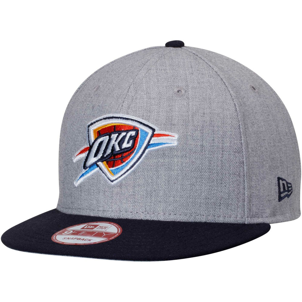 Oklahoma City Thunder Two-Tone 9FIFTY Snapback Adjustable Hat Heathered Gray/Navy | New Era for sale