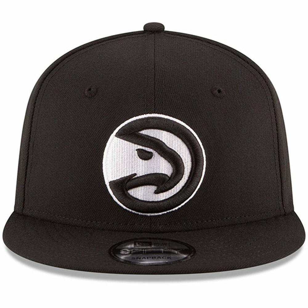 Atlanta Hawks Black & White Logo 9FIFTY Adjustable Snapback Hat Black | New Era Lifestyle