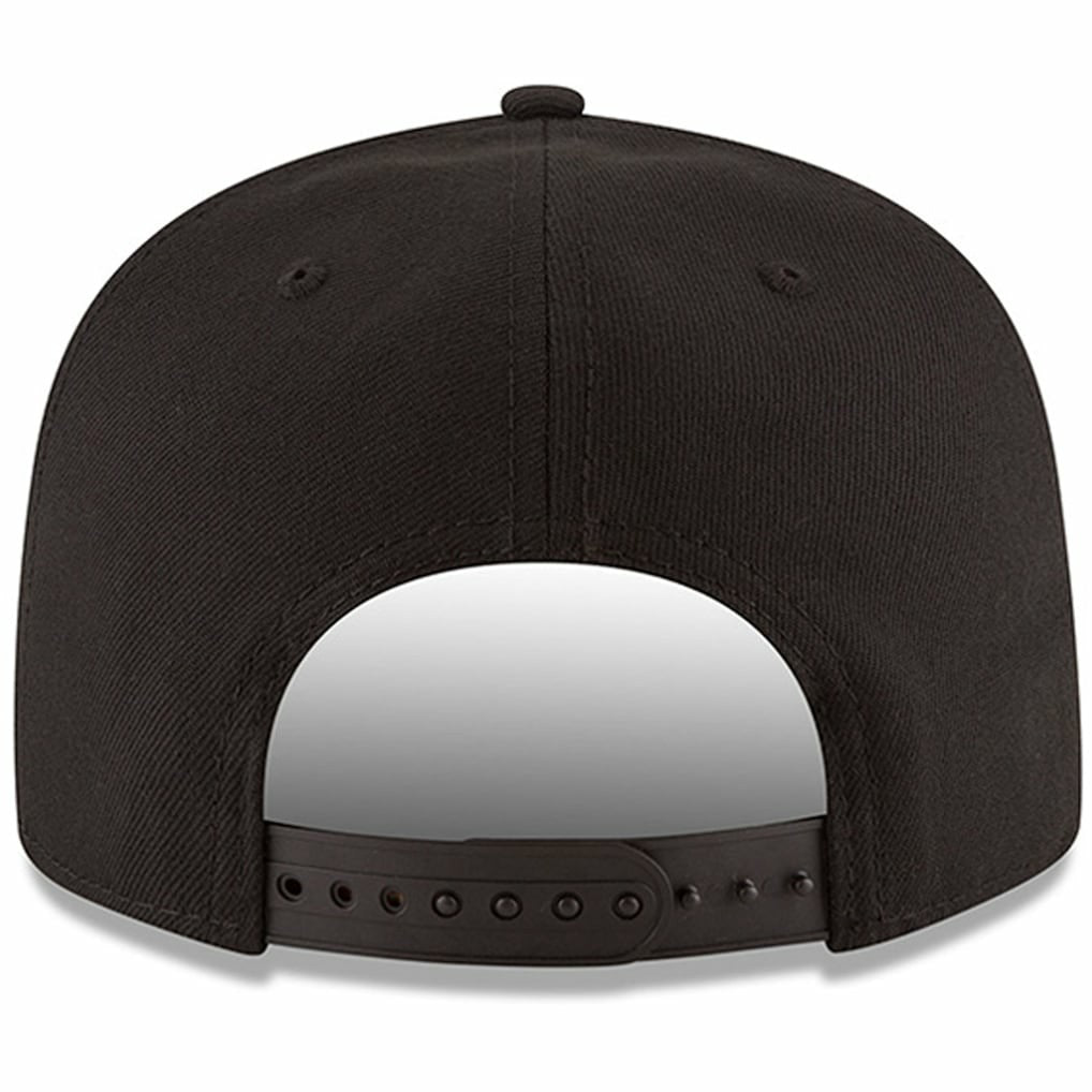 Atlanta Hawks Black & White Logo 9FIFTY Adjustable Snapback Hat Black | New Era Lifestyle