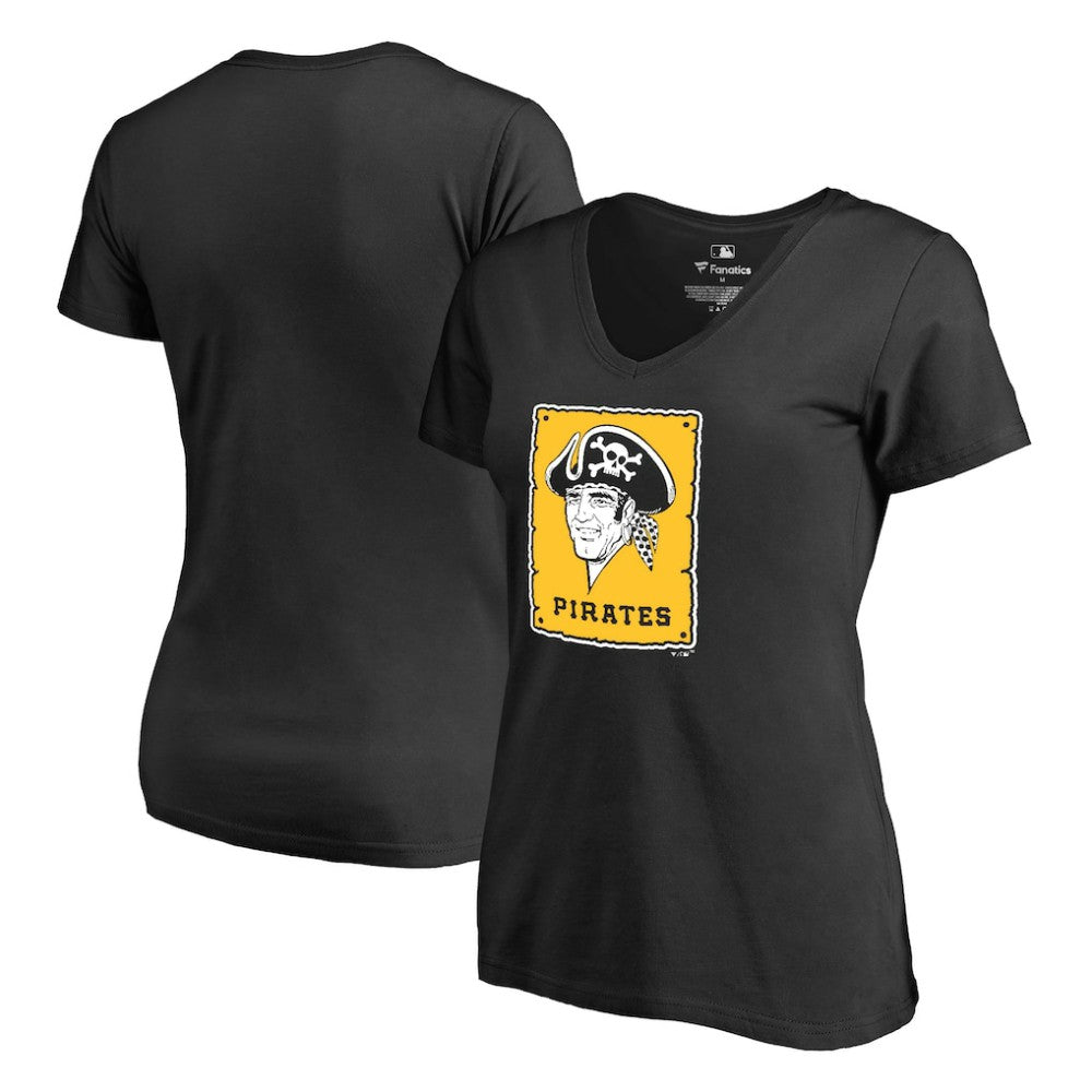 Pittsburgh Pirates Women's Cooperstown Collection Forbes T-Shirt - Black - MLB Lifestyle