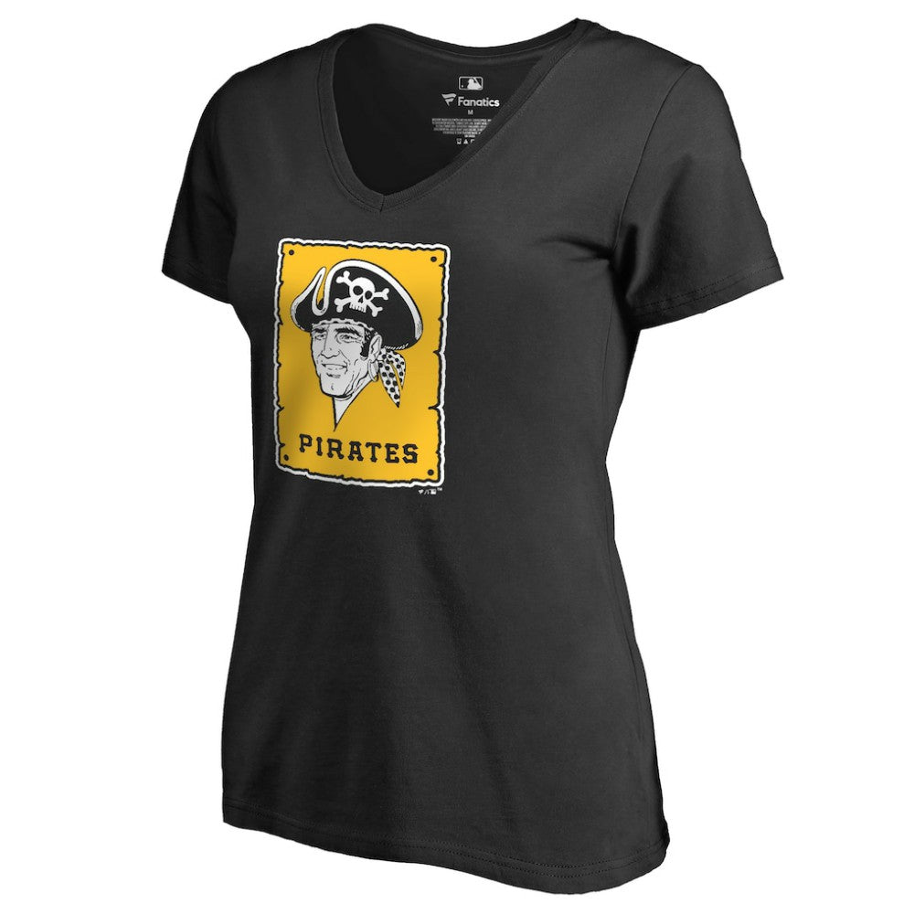 Pittsburgh Pirates Women's Cooperstown Collection Forbes T-Shirt - Black - MLB Lifestyle