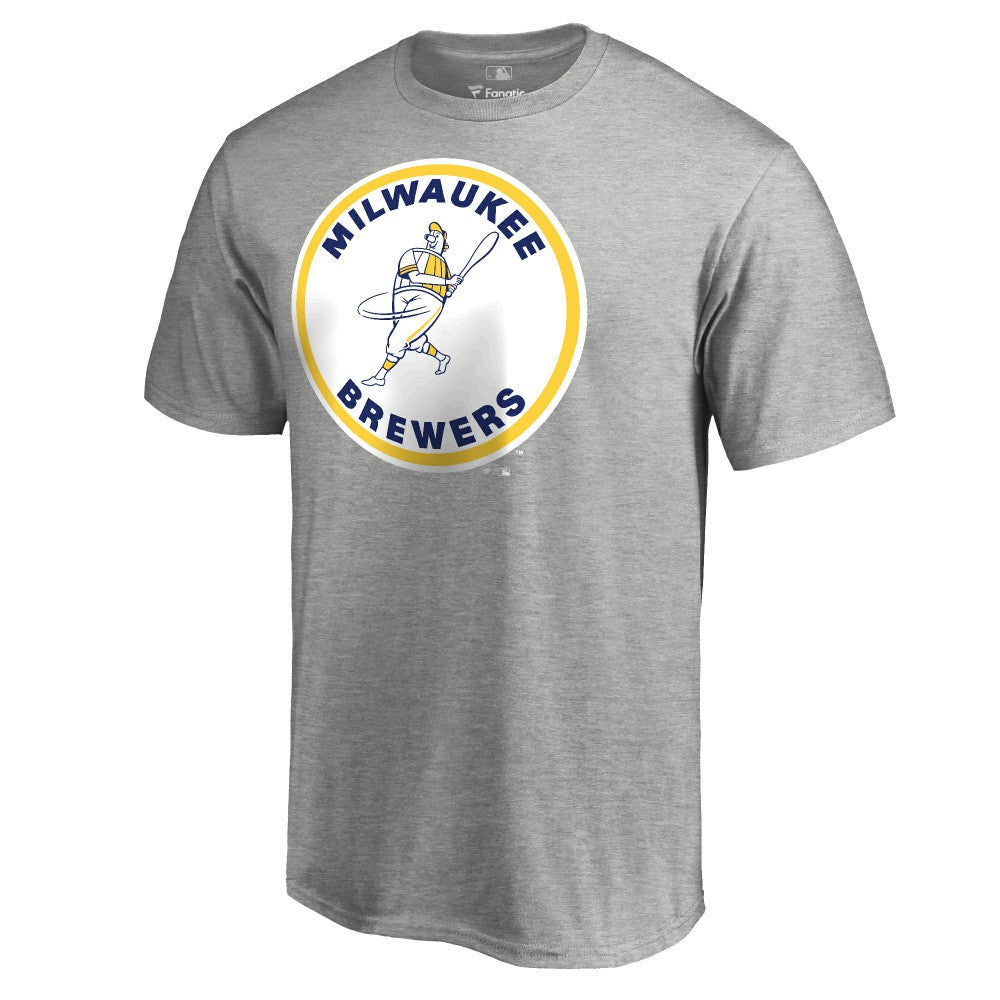 Milwaukee Brewers Cooperstown Collection Forbes T-Shirt - Ash - MLB Online