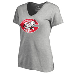 Cincinnati Reds Women's Cooperstown Collection Forbes T-Shirt - Ash - MLB Online