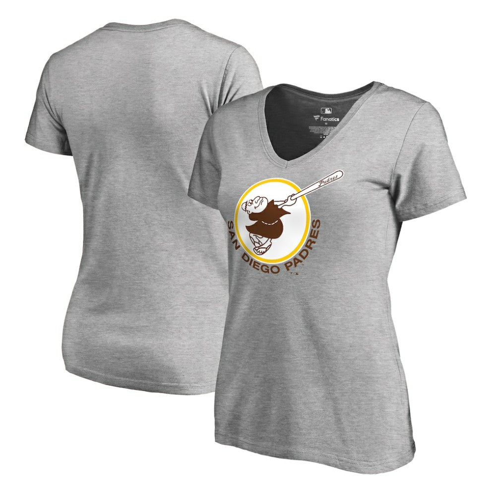 San Diego Padres Women's Cooperstown Collection Forbes T-Shirt - Ash - MLB Lifestyle