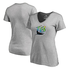 Tampa Bay Rays Women's Cooperstown Collection Forbes T-Shirt - Ash - MLB Lifestyle