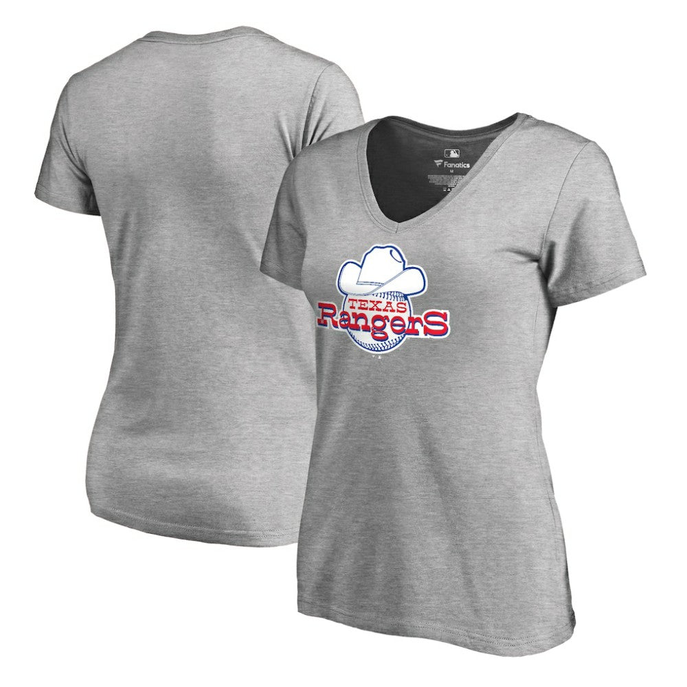 Texas Rangers Women's Cooperstown Collection Forbes T-Shirt - Ash - MLB Online