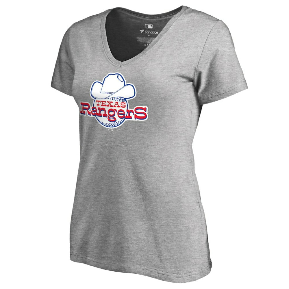 Texas Rangers Women's Cooperstown Collection Forbes T-Shirt - Ash - MLB Online