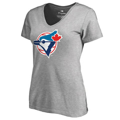 Toronto Blue Jays Women's Cooperstown Collection Forbes T-Shirt - Ash - MLB on Sale