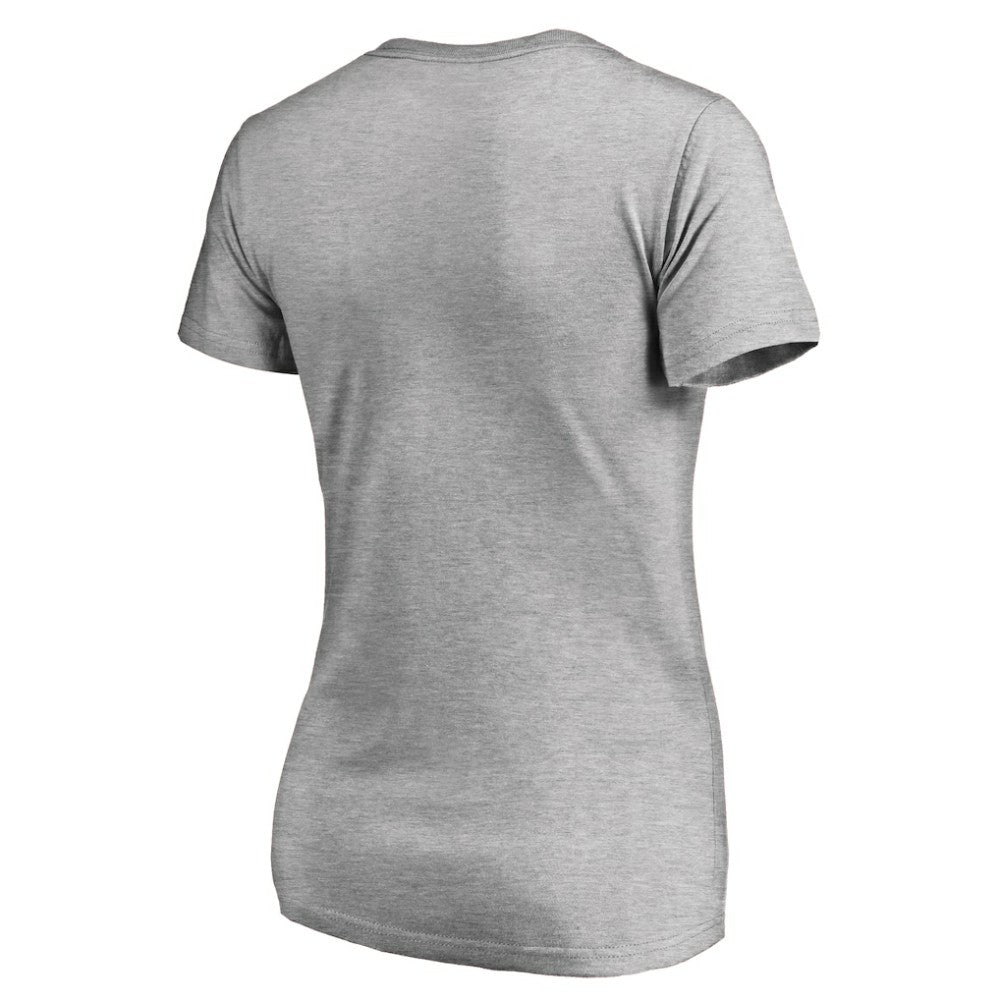 Atlanta Braves Women's Core Wahconah V-Neck T-Shirt - Heather Gray - MLB Discount