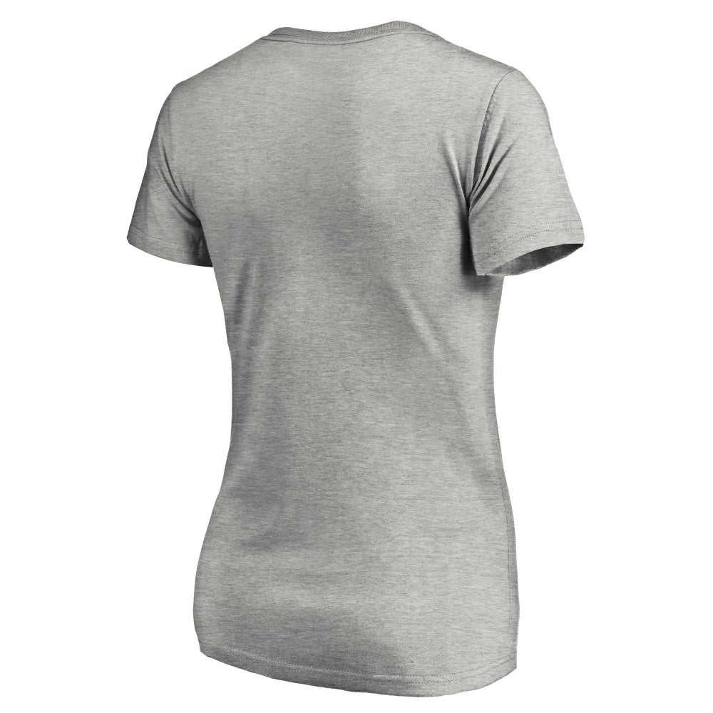 Milwaukee Brewers Women's Core Wahconah V-Neck T-Shirt - Heather Gray - MLB Lifestyle