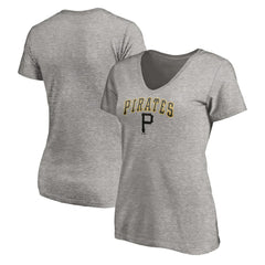 Pittsburgh Pirates Women's Core Wahconah V-Neck T-Shirt - Heather Gray - MLB Online