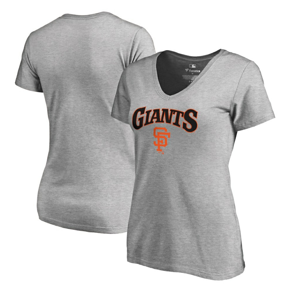 San Francisco Giants Women's Core Wahconah V-Neck T-Shirt - Heather Gray - MLB on Sale