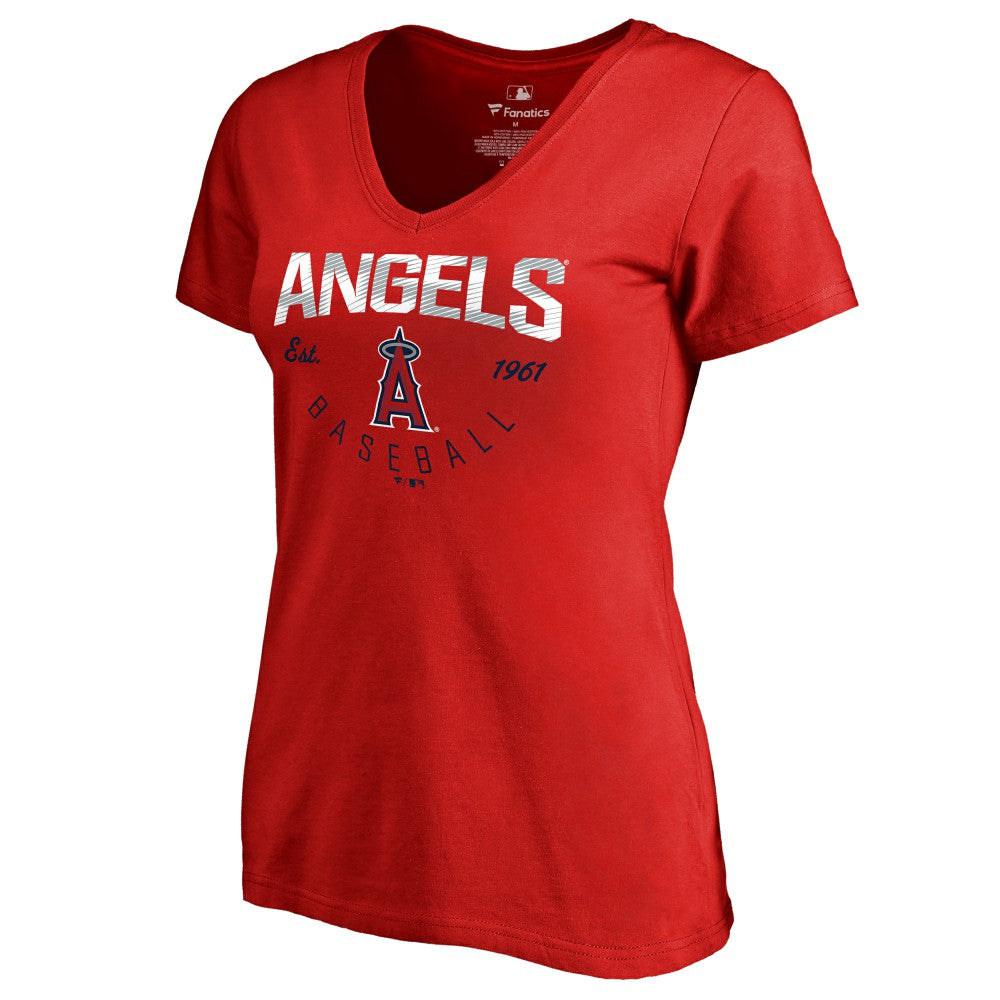 Los Angeles Angels Women's Live For It T-Shirt - Red - MLB Lifestyle