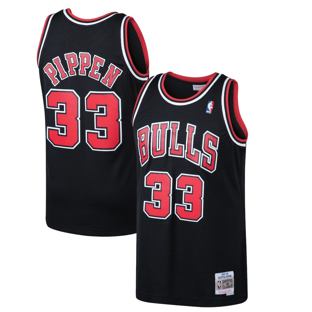 Scottie Pippen Chicago Bulls 1997/98 Hardwood Classics Swingman Jersey for sale Black | Mitchell & Ness online