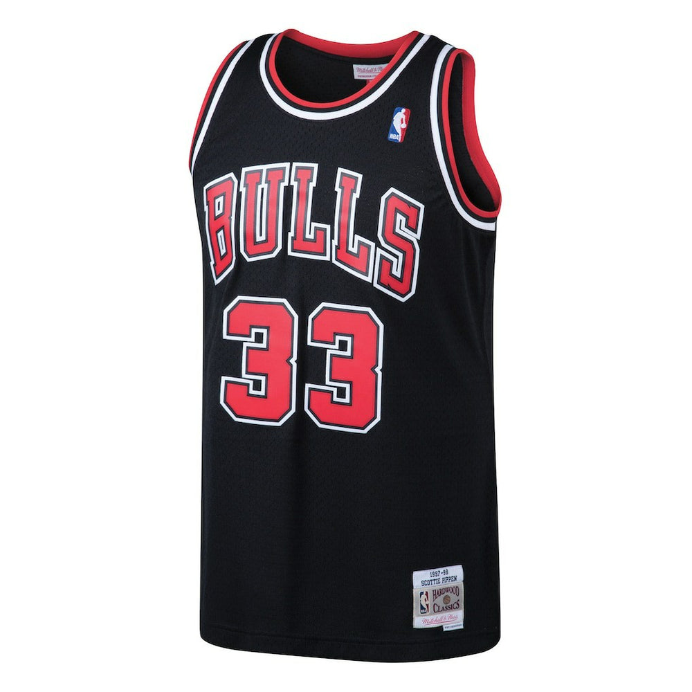 Scottie Pippen Chicago Bulls 1997/98 Hardwood Classics Swingman Jersey for sale Black | Mitchell & Ness online