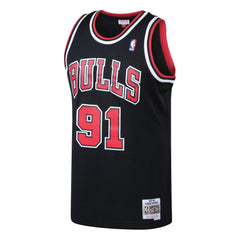 Dennis Rodman Chicago Bulls 1997/98 Hardwood Classics Swingman Jersey for sale Black | Mitchell & Ness Near Me