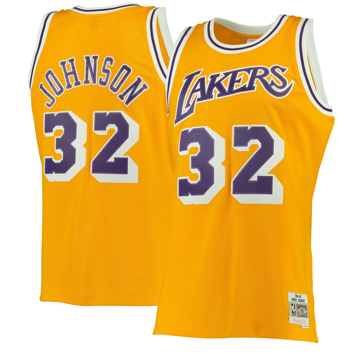 Magic Johnson Los Angeles Lakers 1984/85 Hardwood Classics Swingman Jersey Gold | Mitchell & Ness US