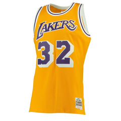 Magic Johnson Los Angeles Lakers 1984/85 Hardwood Classics Swingman Jersey Gold | Mitchell & Ness US