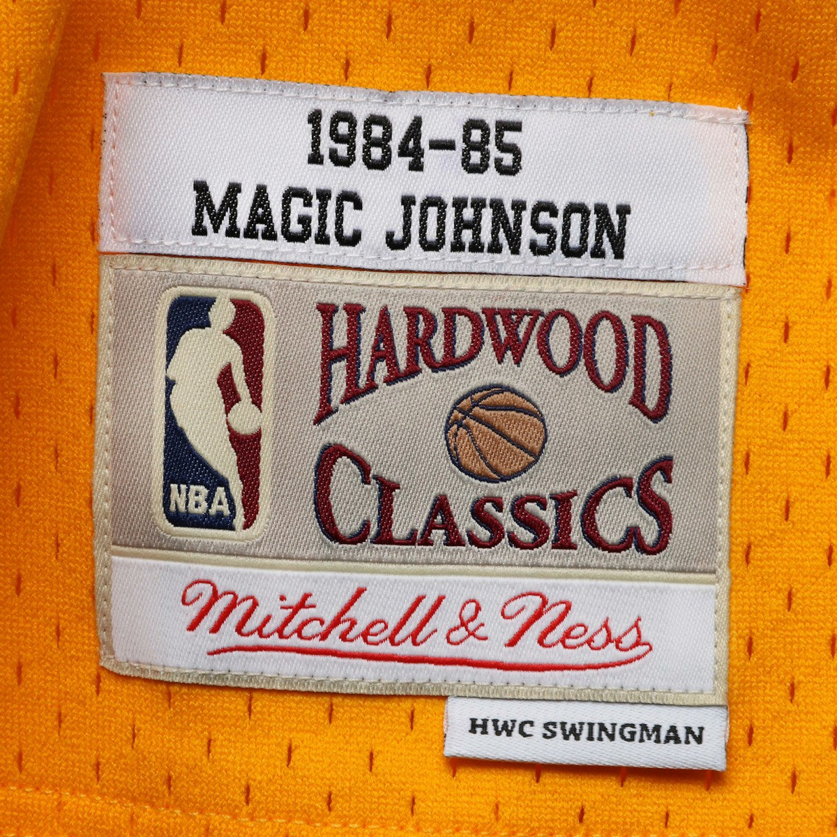 Magic Johnson Los Angeles Lakers 1984/85 Hardwood Classics Swingman Jersey Gold | Mitchell & Ness US