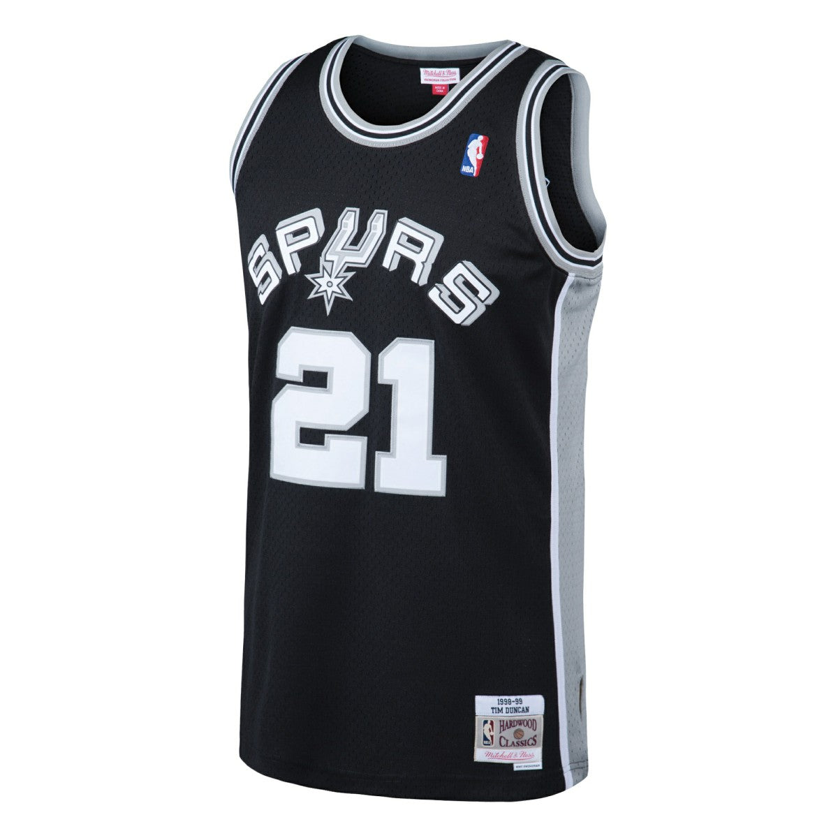 Tim Duncan San Antonio Spurs 1998/99 Hardwood Classics Swingman Jersey Black | Mitchell & Ness US